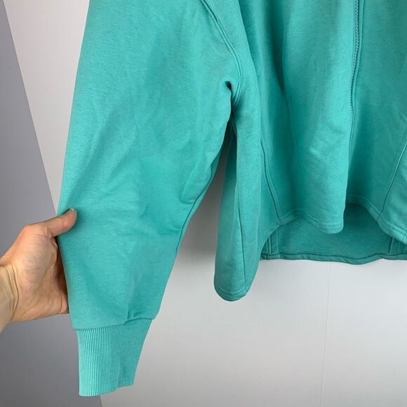 NWT Fabletics women’s teal Dakota zipped up cropped hoodie size 1X - Picture 5 of 10